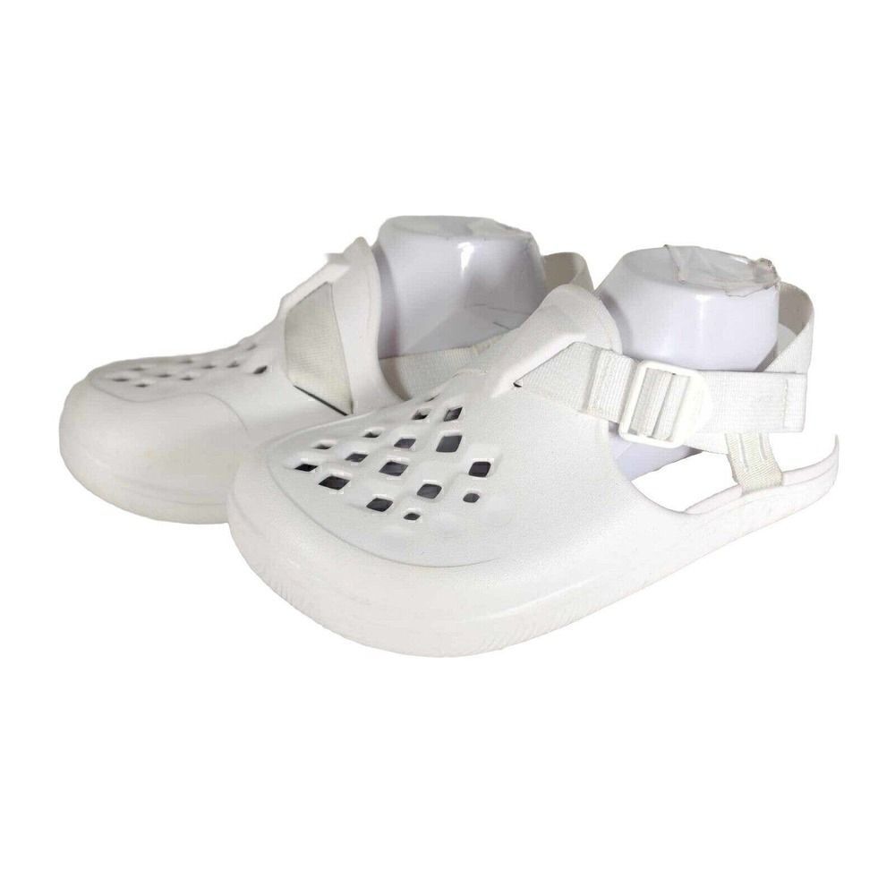CHACO Women's Chillos US10 White Adjustable Strap Closed Toe Sandals Clogs
